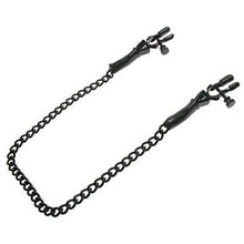 Load image into Gallery viewer, Fetish Fantasy Adjustable Nipple Chain Clamps Black
