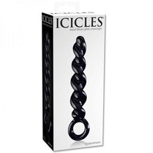 Load image into Gallery viewer, Icicles No 39 Black Glass Massager

