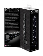 Load image into Gallery viewer, Icicles No 39 Black Glass Massager
