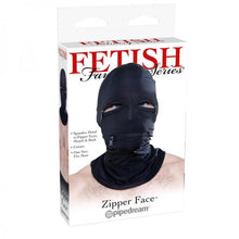Load image into Gallery viewer, Fetish Fantasy Black Zipper Face Hood O/S
