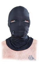 Load image into Gallery viewer, Fetish Fantasy Black Zipper Face Hood O/S
