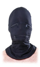 Load image into Gallery viewer, Fetish Fantasy Black Zipper Face Hood O/S
