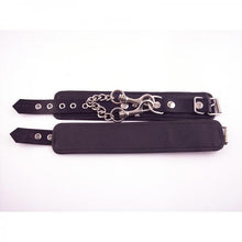 Load image into Gallery viewer, Rouge Plain Leather Wrist Cuffs Black
