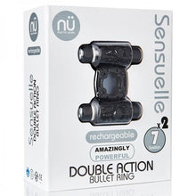 Load image into Gallery viewer, Sensuelle Double Action 2 X 7 Function Cockring Black
