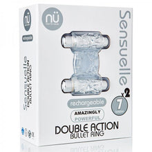 Load image into Gallery viewer, Sensuelle Double Action 2 X 7 Function Cockring Clear
