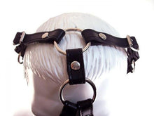 Load image into Gallery viewer, Rouge Leather Mouth Chin Gag Black
