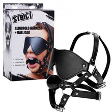 Load image into Gallery viewer, Strict Blindfold Harness Plus Ball Gag
