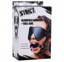 Load image into Gallery viewer, Strict Blindfold Harness Plus Ball Gag
