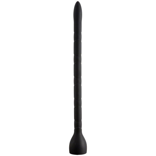 Kink In Deep Silicone Anal Snake 19.5 inches Black