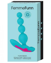 Load image into Gallery viewer, Femmefunn Funn Beads Vibrating Anal Beads Turquoise Blue
