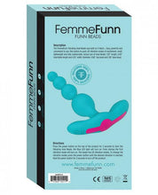 Load image into Gallery viewer, Femmefunn Funn Beads Vibrating Anal Beads Turquoise Blue
