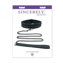 Load image into Gallery viewer, Midnight Lace Collar And Leash Black
