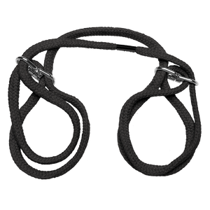 Japanese Style Bondage Cotton Wrist or Ankle Cotton Cuffs Black