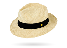 Load image into Gallery viewer, FINE FEDORA PANAMA HAT &#39;CLASSIC NATURAL&#39; ROLLABLE PREMIUM STANDARD
