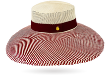 Load image into Gallery viewer, Fine MALIBU NATURAL PANAMA HAT DOWN WIDER BRIM (12CM)
