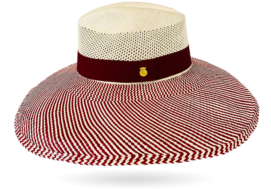 Fine MALIBU NATURAL PANAMA HAT DOWN WIDER BRIM (12CM)
