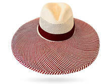 Load image into Gallery viewer, Fine MALIBU NATURAL PANAMA HAT DOWN WIDER BRIM (12CM)
