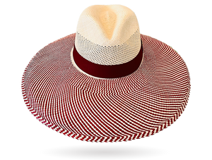 Fine MALIBU NATURAL PANAMA HAT DOWN WIDER BRIM (12CM)