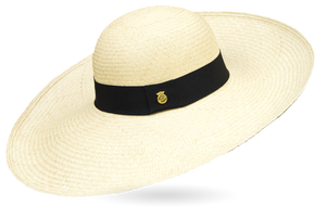 LUXURY LADY GLAM PANAMA HAT LARGE BRIM (15CM)