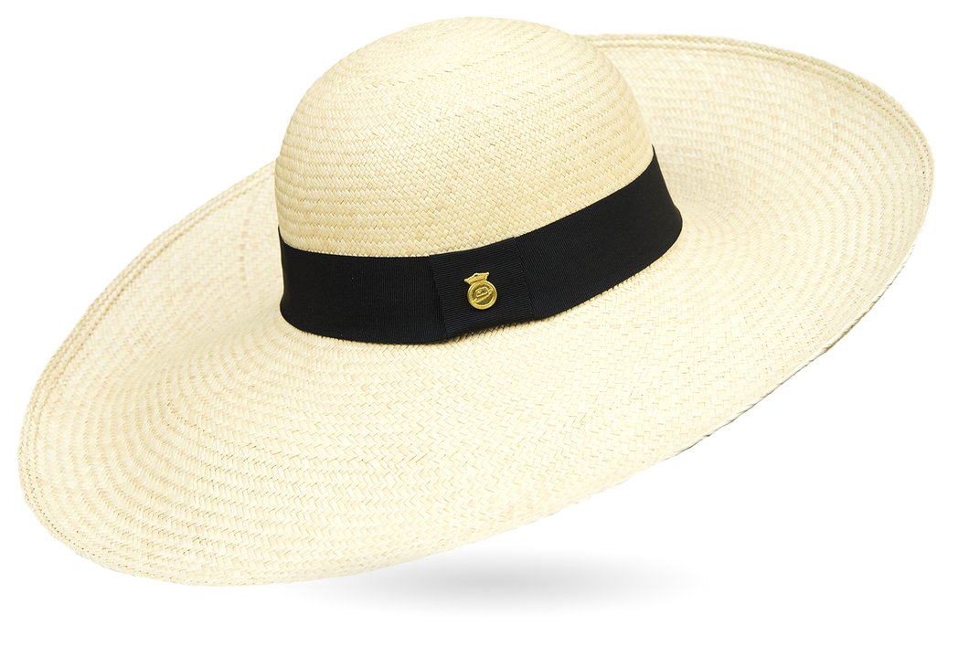 LUXURY LADY GLAM PANAMA HAT LARGE BRIM (15CM)